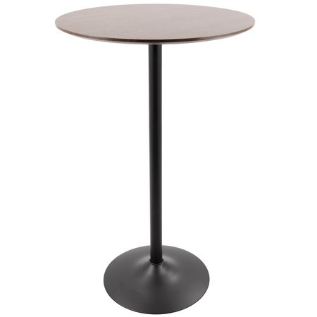 LUMISOURCE Pebble Table Adjusts From Dining To Bar in Walnut and Black TB-PEB BK+WL